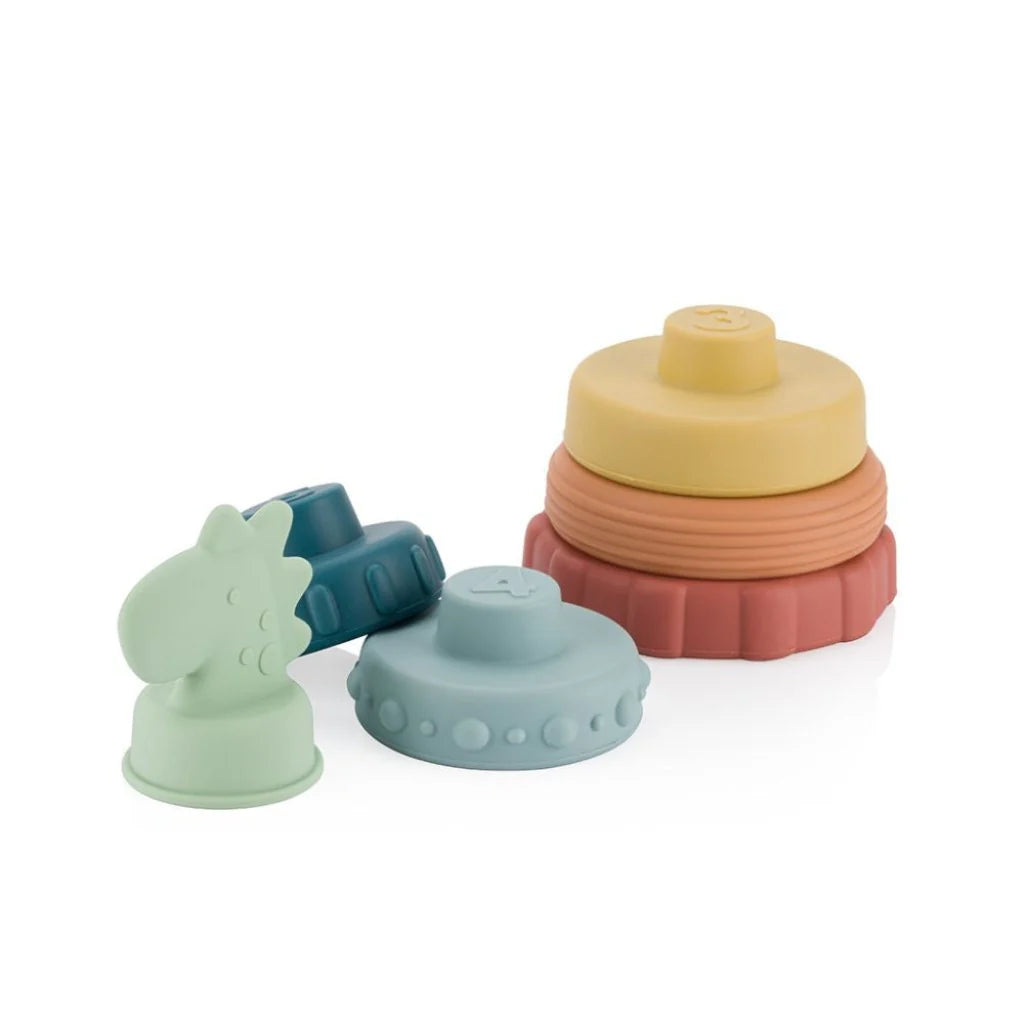 Itzy Stacker™ Silicone Stacking Toy 矽膠堆疊及出牙玩具